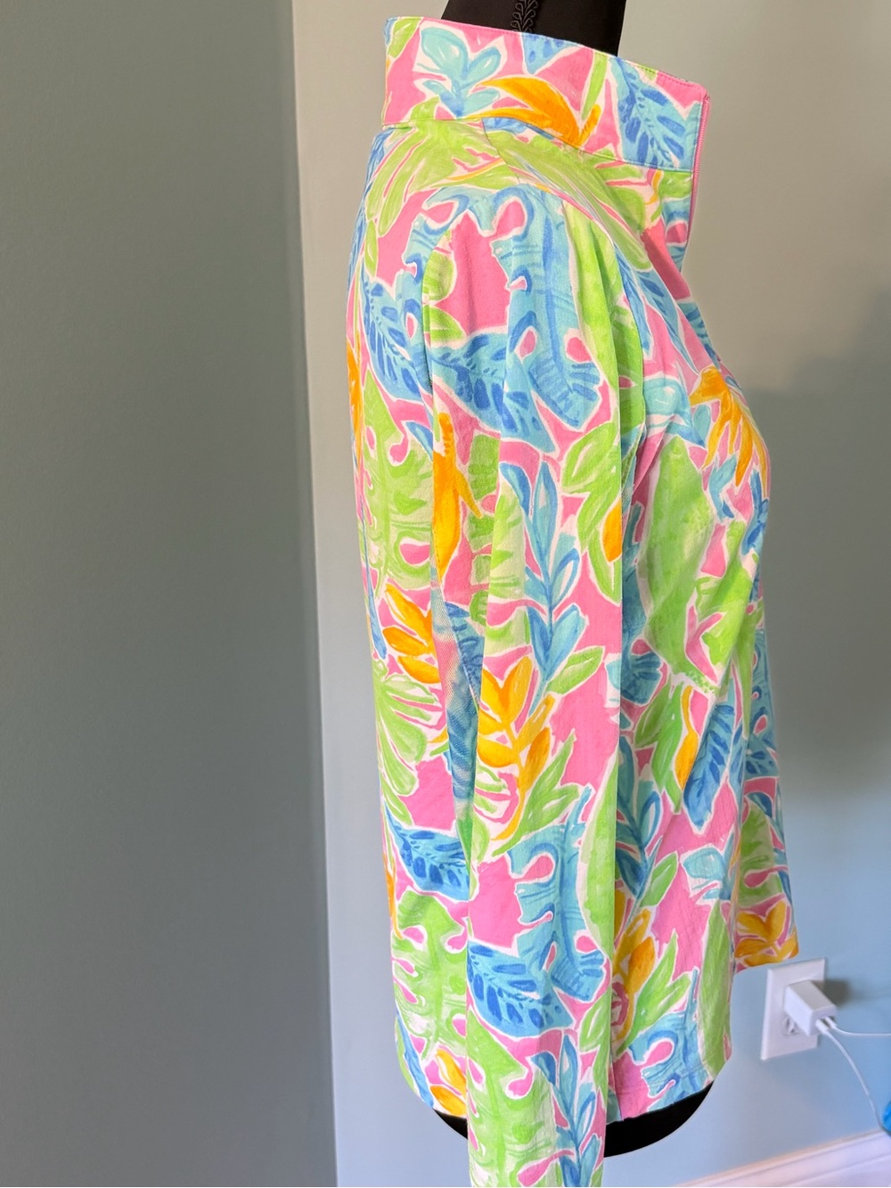 IBKUL Floral Performance Top - Pink, Blue & Green - Picture 2 of 4